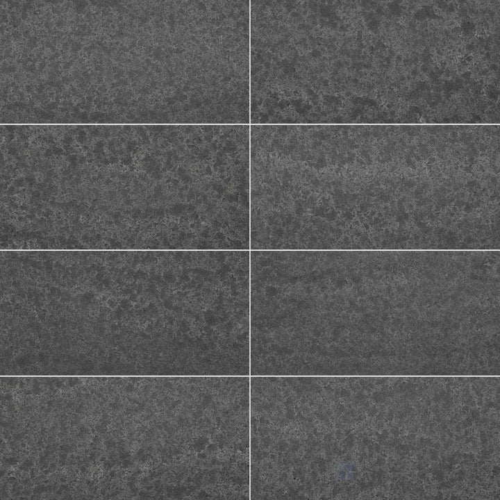 Basalt Black 12X24 Flamed And Brushed
