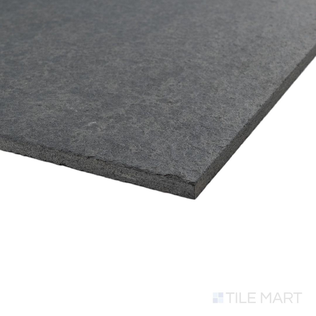 Basalt Black 12X24 Flamed And Brushed