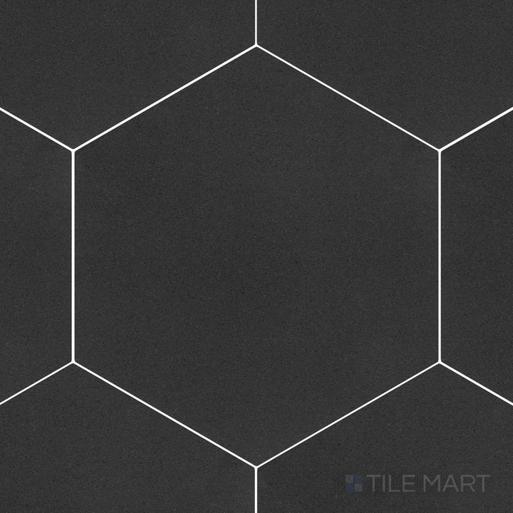 Basalt Black 10" Hexagon Honed