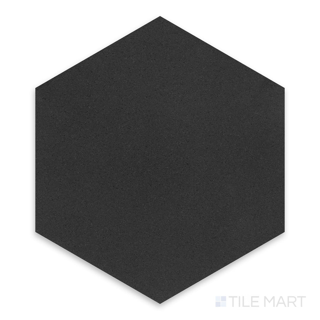 Basalt Black 10" Hexagon Honed
