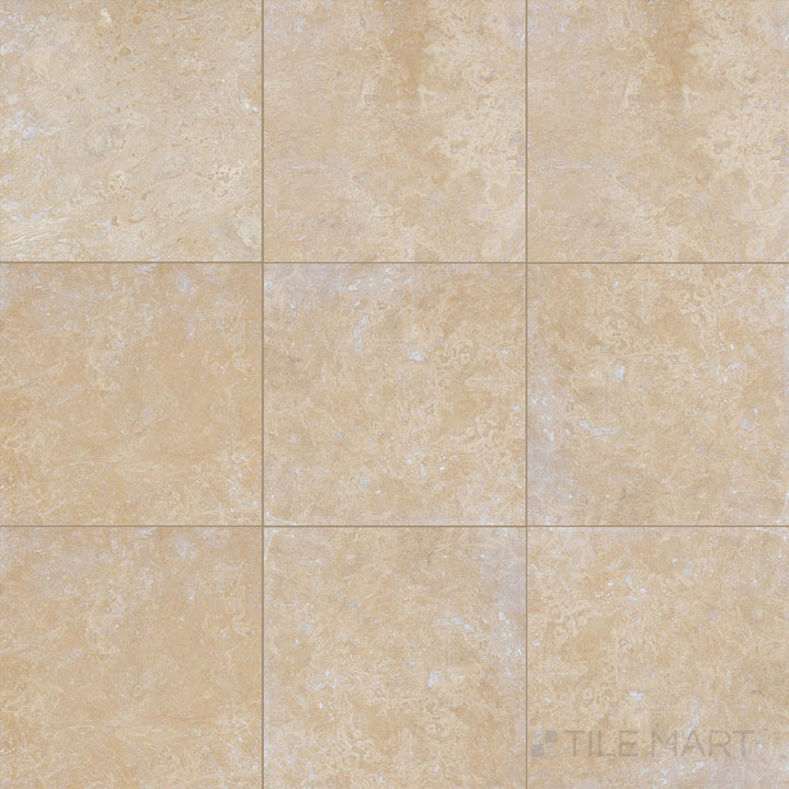 Ivory Premium Travertine 12X12 Filled And Honed